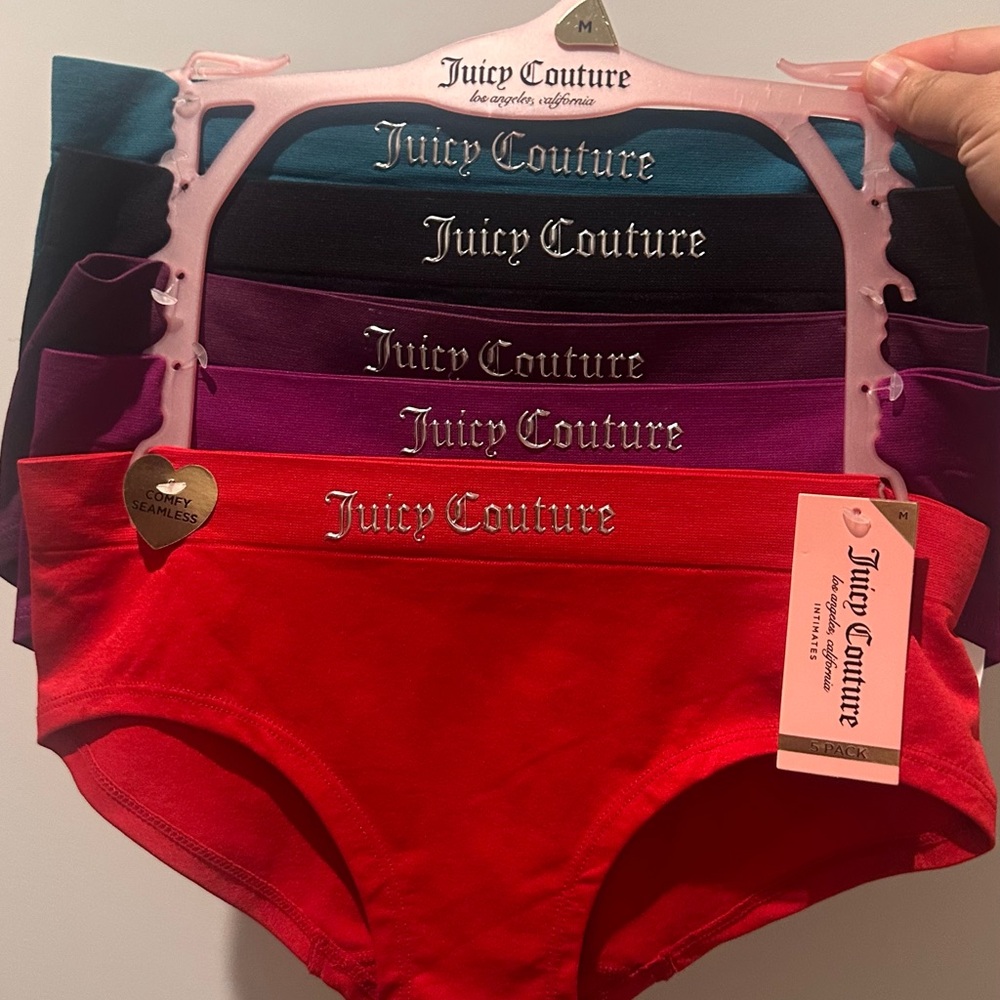 Juicy Couture No Show Underwear 5 Pack Panties size Medium